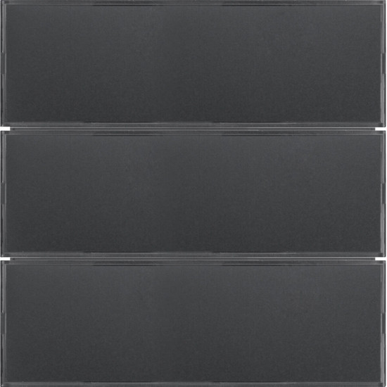Berker 80163785 Tastsensor 3fach Komfort mit Beschriftungsfeld KNX S.1/B.x anthrazit/alu