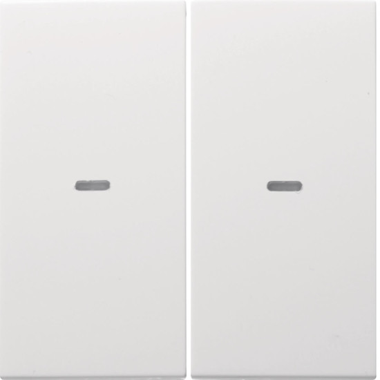 Berker 80960389 Abdeckung für Tastsensor-Modul 2fach mit Linse S.1/B.x polarweiß. glänzend