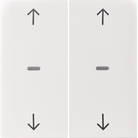 Berker 80961389 Abdeckung für Tastsensor-Modul 2fach mit Pfeil-Symbol S.1/B.x polarweiß glänzend