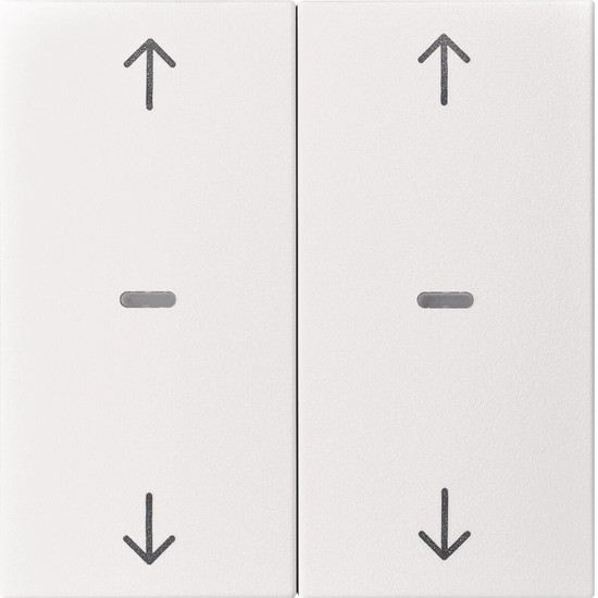 Berker 80961399 Abdeckung für Tastsensor-Modul 2fach mit Pfeil-Symbol S.1/B.x polarweiß matt