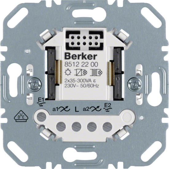Berker 85122200 Universal-Schalteinsatz 2fach 2-Draht