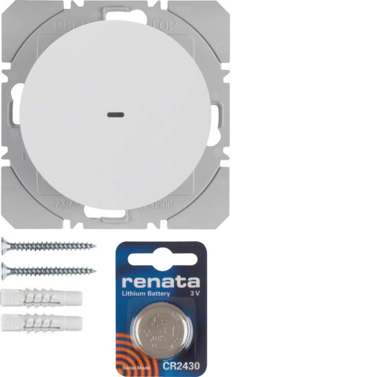 Berker 85655239 KNX-Funk Wandsender 1fach flach quicklink R.1/R.3 polarweiß. glänzend
