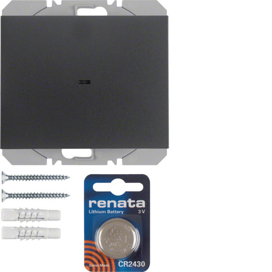 Berker 85655275 KNX-Funk Wandsender 1fach flach quicklink K.1 anthrazit. matt