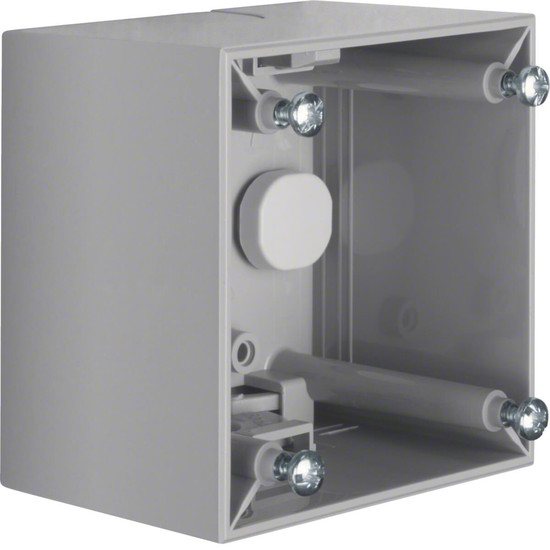 Berker 911512507 Aufbau-Gehäuse hoch AP. Integro Flow. grau glänzend