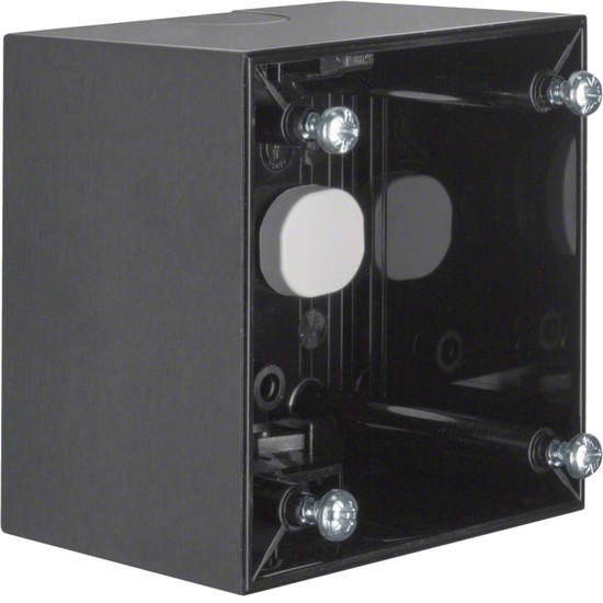 Berker 911512510 Aufbau-Gehäuse hoch AP. Integro Flow/Pure. schwarz glänzend