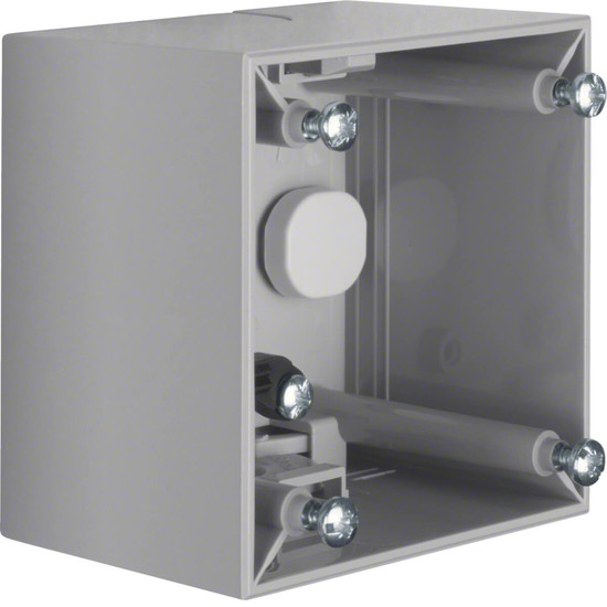Berker 911512517 Aufbau-Gehäuse hoch AP. Integro Flow. grau glänzend