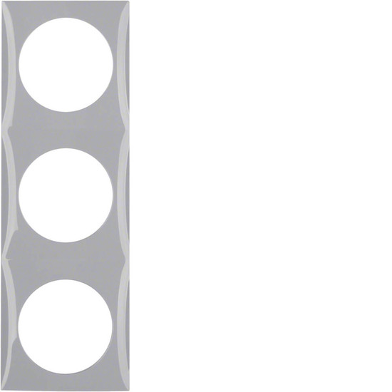 Berker 918192507 Rahmen 3fach. Integro Flow. grau glänzend
