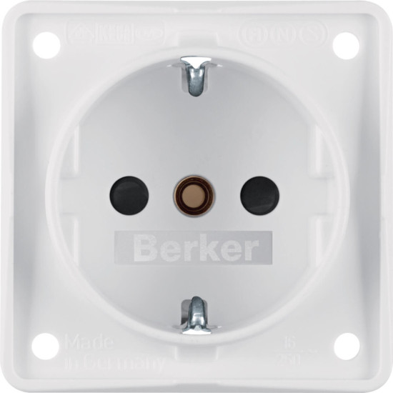 Berker 941952502 Steckdose Schuko. erh. Ber.schutz. Schraubkl.. Integro Modul-Einsätze. pw m.