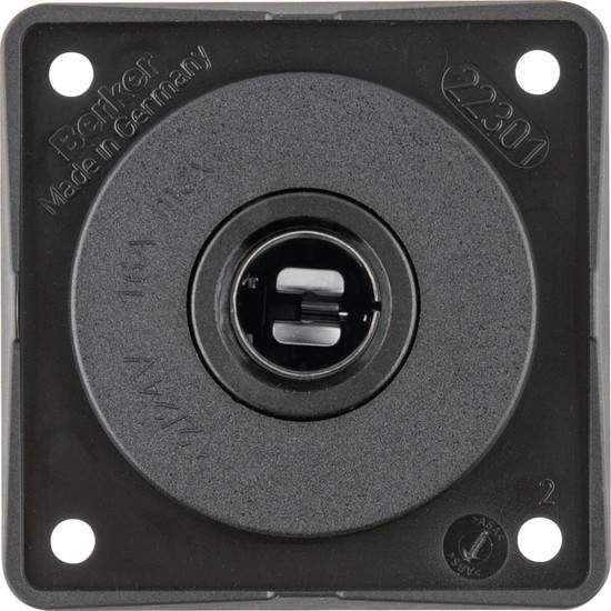 Berker 9451705 Steckdose 12 V. Integro Modul-Einsätze. schwarz matt