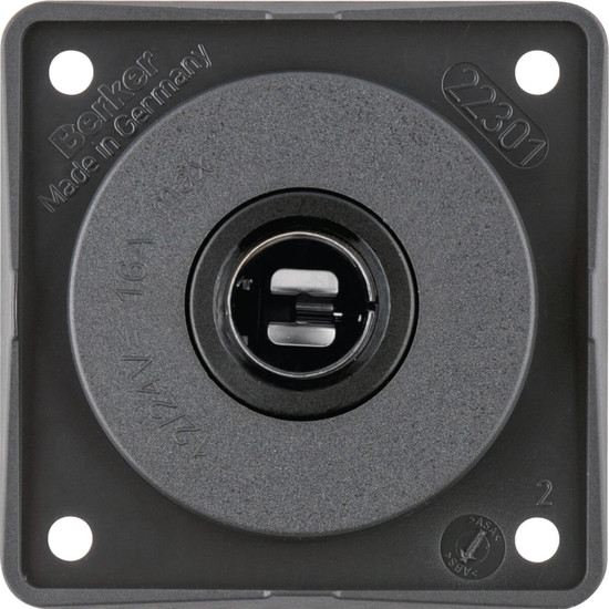 Berker 945172505 Steckdose 12 V. Integro Modul-Einsätze. anthrazit matt