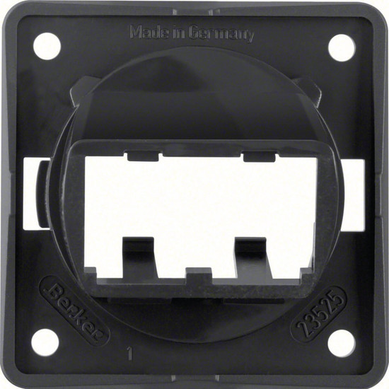 Berker 9455905 Tragplatte 2fach für MINI-COM Module. Integro Modul-Einsätze. schwarz gl.