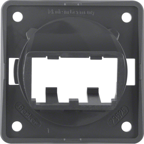 Berker 945592505 Tragplatte 2fach für MINI-COM Module. Integro Modul-Einsätze. anthrazit gl.