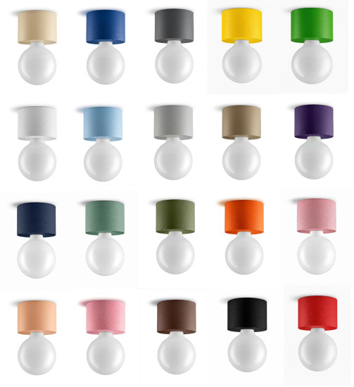 Bioledex PIKKO Deckenleuchte Wandleuchte E27 Aufbau 100mm Schwarz