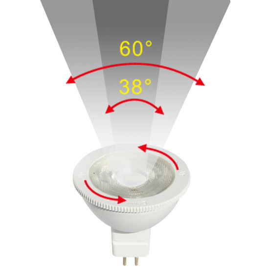 Bioledex LED MR16 Lampe 6W einstellbarer Winkel 30°- 60° 650Lm wie 75W