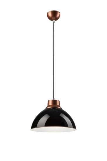 Bioledex Pendelleuchte Glaslampe 30cm E27 schwarz Metall, Glas