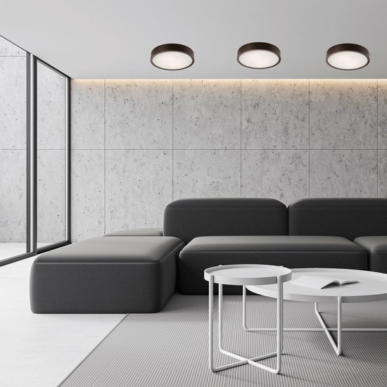 Bioledex schöne Deckenleuchte 37cm 2x E27 Wenge Holz, Glas