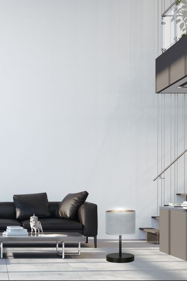 Bioledex Lyngar Tischleuchte E27 34cm grau 20x34x18cm Made in Europe