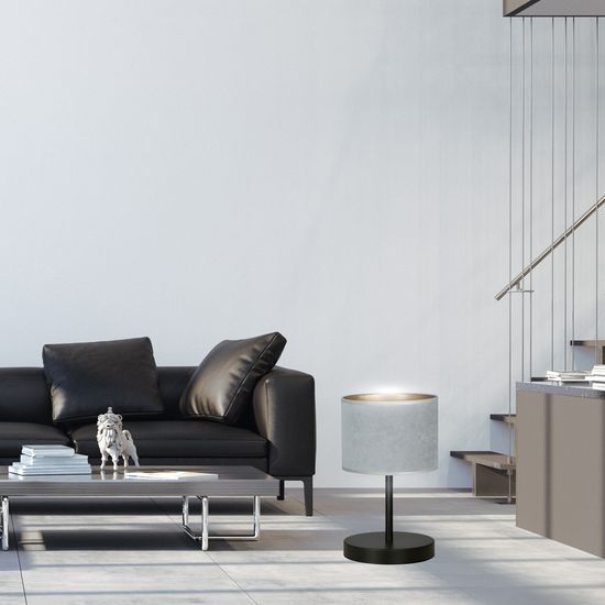 Bioledex Lyngar Tischleuchte E27 34cm grau 20x34x18cm Made in Europe