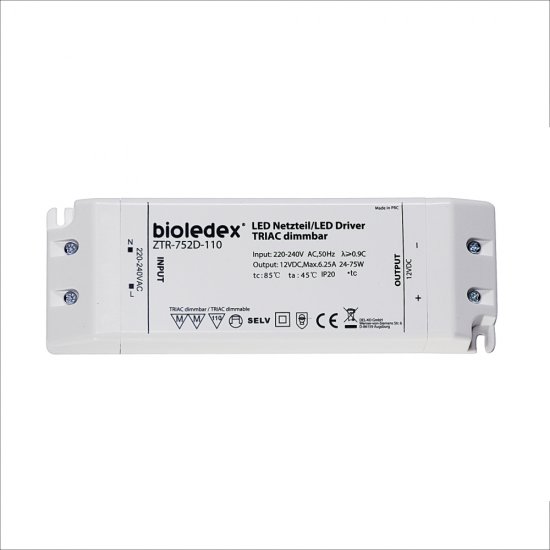 Bioledex 75W 12V DC LED Netzteil dimmbar TRIAC für dimmbare 12V LEDs