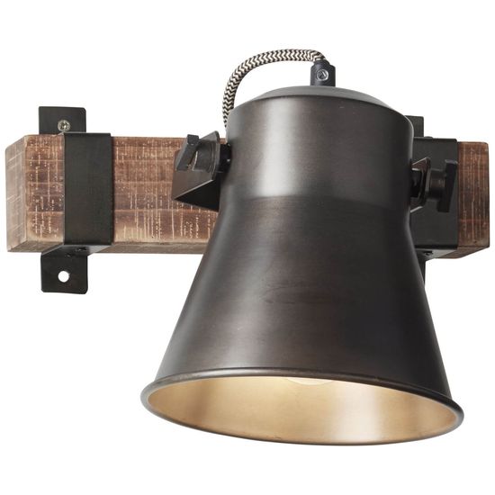 Brilliant Decca Wandspot E27 Schwarz Stahl 85810/46
