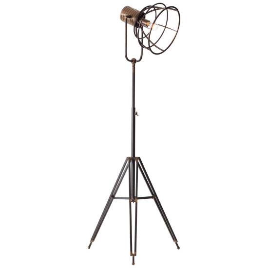 Brilliant Reece Standleuchte, dreibeinig E27 Schwarz Stahl 93080/46