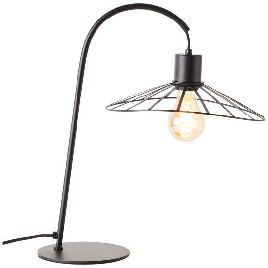Brilliant Leika Tischleuchte E27 Schwarz Matt 93103/76
