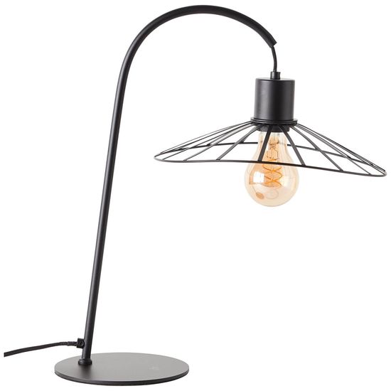 Brilliant Leika Tischleuchte E27 Schwarz Matt 93103/76