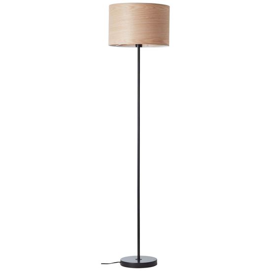 Brilliant Romm Standleuchte, 1-flammig E27 Holz Hell Schwarz 93140/76