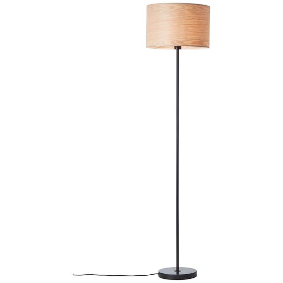 Brilliant Romm Standleuchte, 1-flammig E27 Holz Hell Schwarz 93140/76