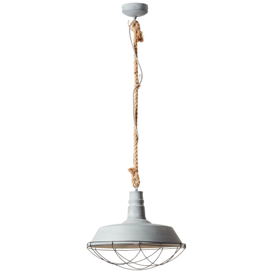 Brilliant Rope Pendelleuchte 47cm E27 Grau Beton 93614/70