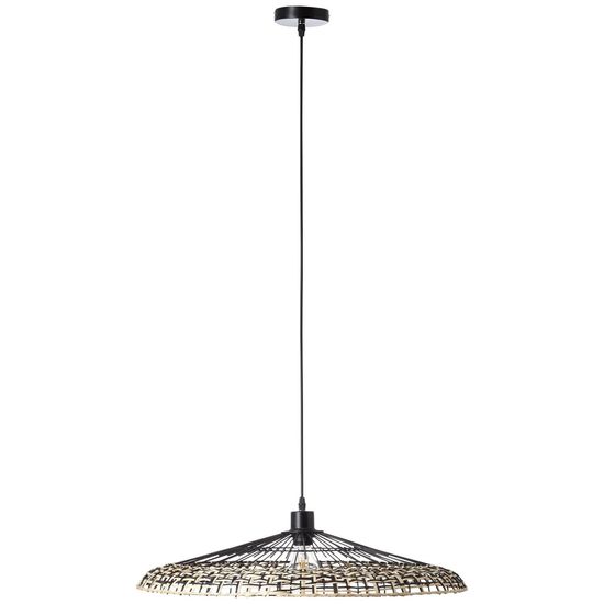 Brilliant Fixi Pendelleuchte, 1-flammig E27 Schwarz Natur 99265/76