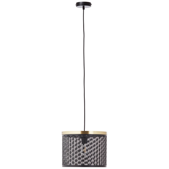 Brilliant Neolia Pendelleuchte 30cm E27 Schwarz Gold 99281/86