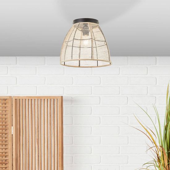 Brilliant Tanah Deckenleuchte 32cm E27 Schwarz Natur 99483/76