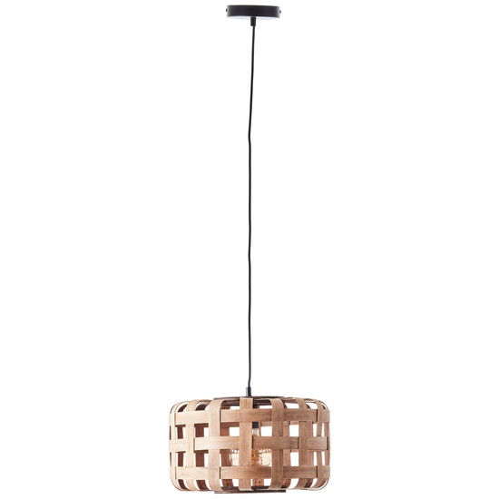 Brilliant Woodline Pendelleuchte, 1-flammig E27 Natur Schwarz FSC 99808/09