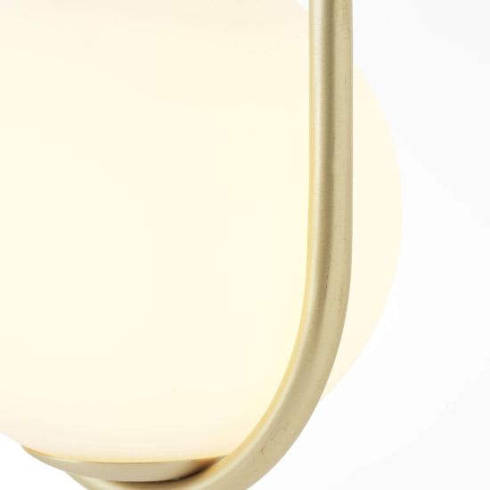 Brilliant Glint Pendelleuchte, 4-flammig E14 Messing Weiß 99846/18