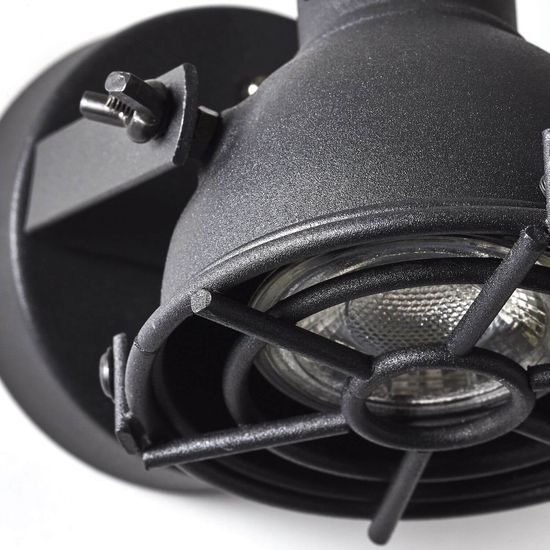 Brilliant Jesper LED Wandspot GU10 5W/4,5W Warmweiß Schwarz Korund G54310/86