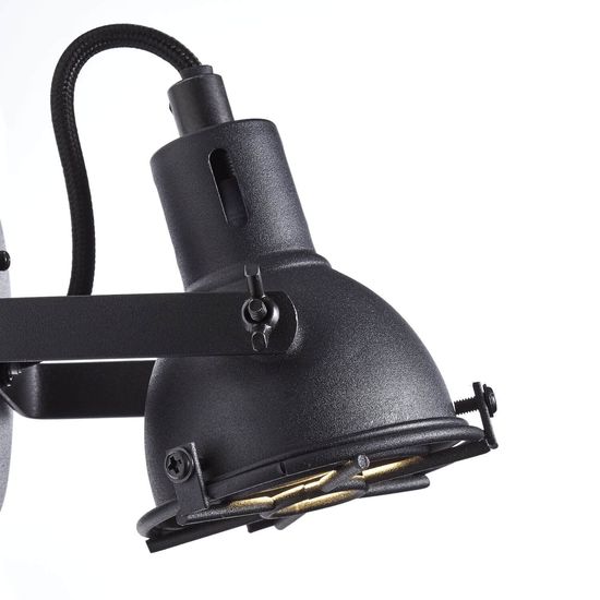 Brilliant Jesper LED Wandspot GU10 5W/4,5W Warmweiß Schwarz Korund G54310/86