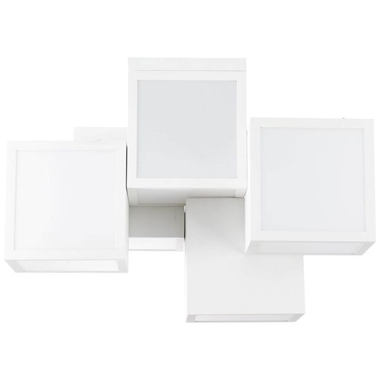 Brilliant Cubix LED Deckenleuchte, 5-flammig 38W Warmweiß Weiß G97179/05