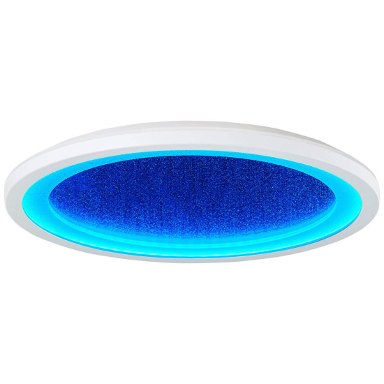 Brilliant Tanida LED Deckenaufbau-Paneel 29,5cm 22W Weiß Glitzereffekt, Memory Funktion, Nachtlicht G98936/05