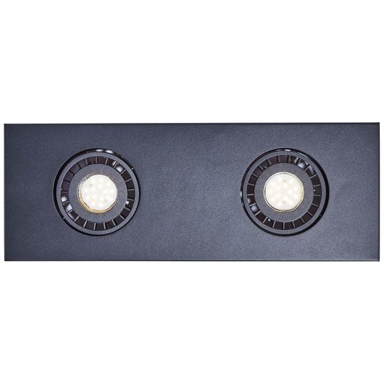 Brilliant Doro LED Deckenleuchte, 2-flammig GU10 4,5W/4,5W Warmweiß Sand Schwarz G99721/76