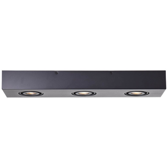 Brilliant Doro LED Deckenleuchte, 3-flammig GU10 4,5W/4,5W Warmweiß Sand Schwarz G99722/76