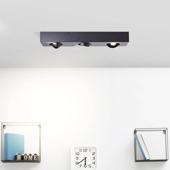 Brilliant Doro LED Deckenleuchte, 3-flammig GU10 4,5W/4,5W Warmweiß Sand Schwarz G99722/76