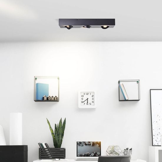 Brilliant Doro LED Deckenleuchte, 3-flammig GU10 4,5W/4,5W Warmweiß Sand Schwarz G99722/76