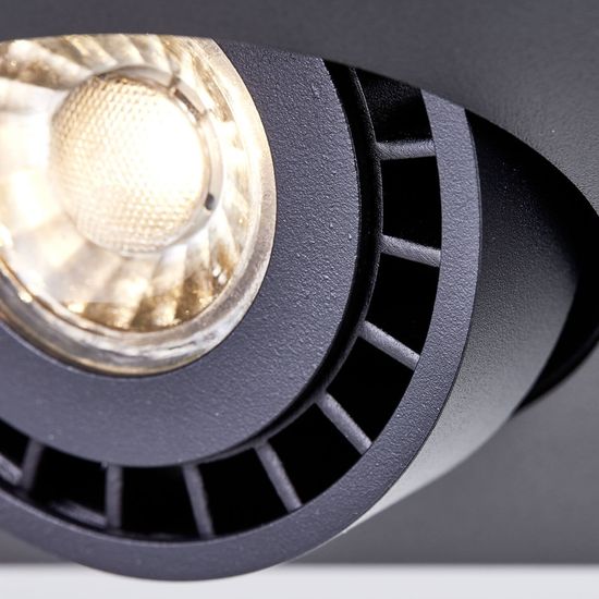 Brilliant Doro LED Deckenleuchte, 3-flammig GU10 4,5W/4,5W Warmweiß Sand Schwarz G99722/76