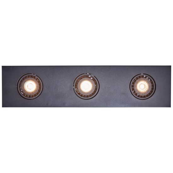Brilliant Doro LED Deckenleuchte, 3-flammig GU10 4,5W/4,5W Warmweiß Sand Schwarz G99722/76