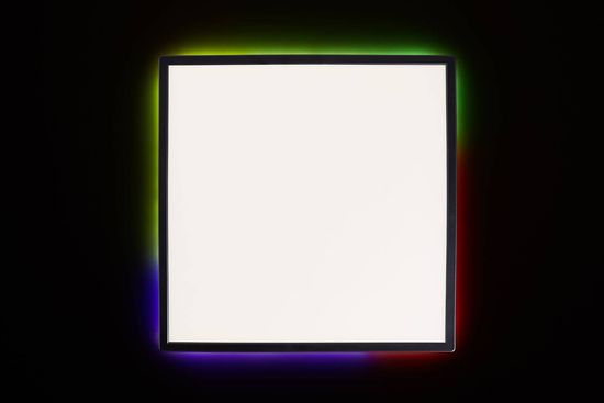 Brilliant Saltery LED Deckenaufbau-Paneel 42x42cm 22W Weiß Schwarz Nachtlicht G99781/76