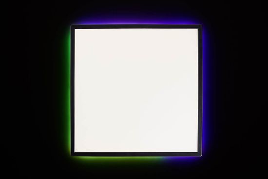 Brilliant Saltery LED Deckenaufbau-Paneel 42x42cm 22W Weiß Schwarz Nachtlicht G99781/76