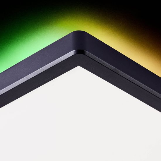 Brilliant Saltery LED Deckenaufbau-Paneel 42x42cm 22W Weiß Schwarz Nachtlicht G99781/76