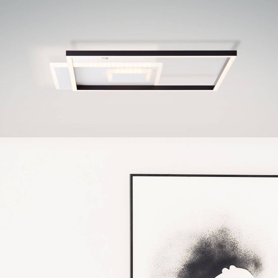 Brilliant Iorgo LED Deckenleuchte 44x44cm 40W Warmweiß Schwarz Weiß G99785/76