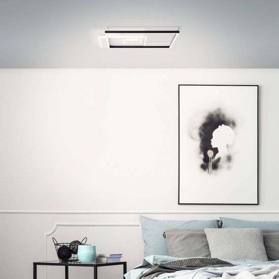 Brilliant Iorgo LED Deckenleuchte 44x44cm 40W Warmweiß Schwarz Weiß G99785/76